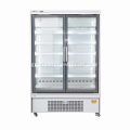 Supermarket double glass door display freezer